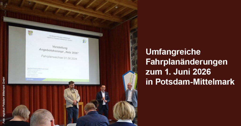 Fahrplanänderungen regiobus Juni 2026